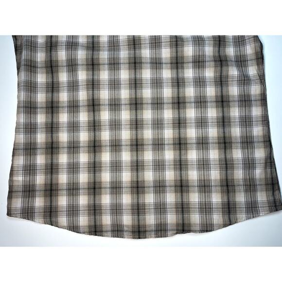 Wrangler Mens XL Wrancher Snap Shirt Plaid Short Sleeve Workwear Western Farm - Picture 9 of 10